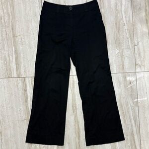 Black Wide-Leg Women's Dress Pants